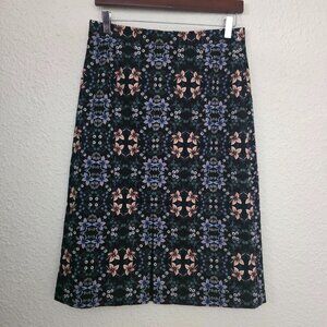 J.Crew Multicolor A-Line Skirt in Mirrored Floral Women's Size  8